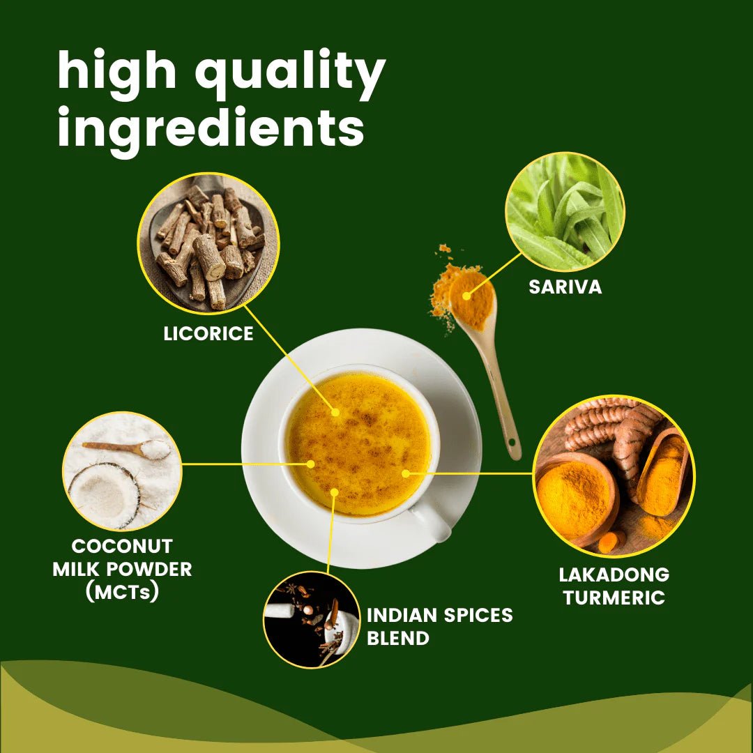 High quality ingredients in detox turmeric latte