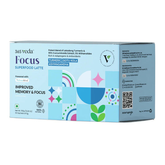 365veda Focus Latte box with AshwaMind for memory boost