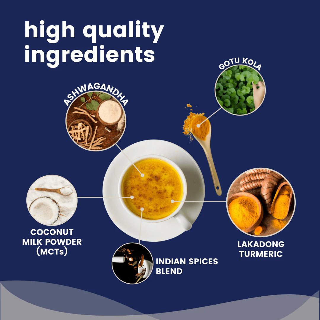 High quality superfood latte ingredients with spices
